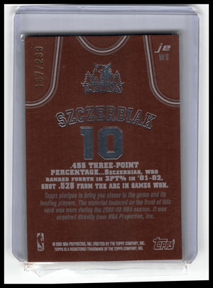 2002-03 Topps Jersey Edition #JEWS Wally Szczerbiak