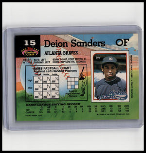 1992 Stadium Club #15 Deion Sanders