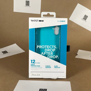 Tech21 iPhone XS/X blue clear case